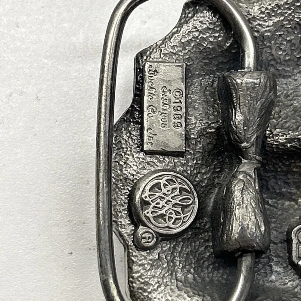 Lot‎ Of 2 - Vintage 1979 & 1989 Fire Department Belt Buckles